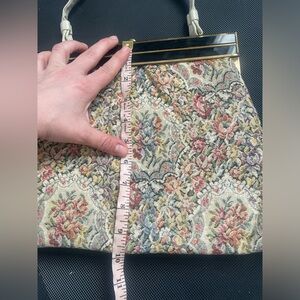 Vintage Floral Tapestry Clutch